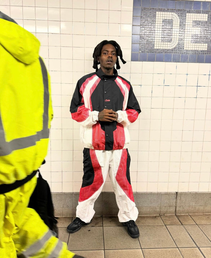 Corteiz Vertigo Shuku Tracksuit- Black/White/Pink 3