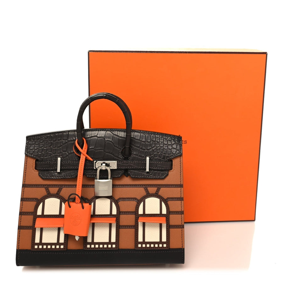 Hermès Faubourg Sellier 20" Gold Ebene "Orange" 6