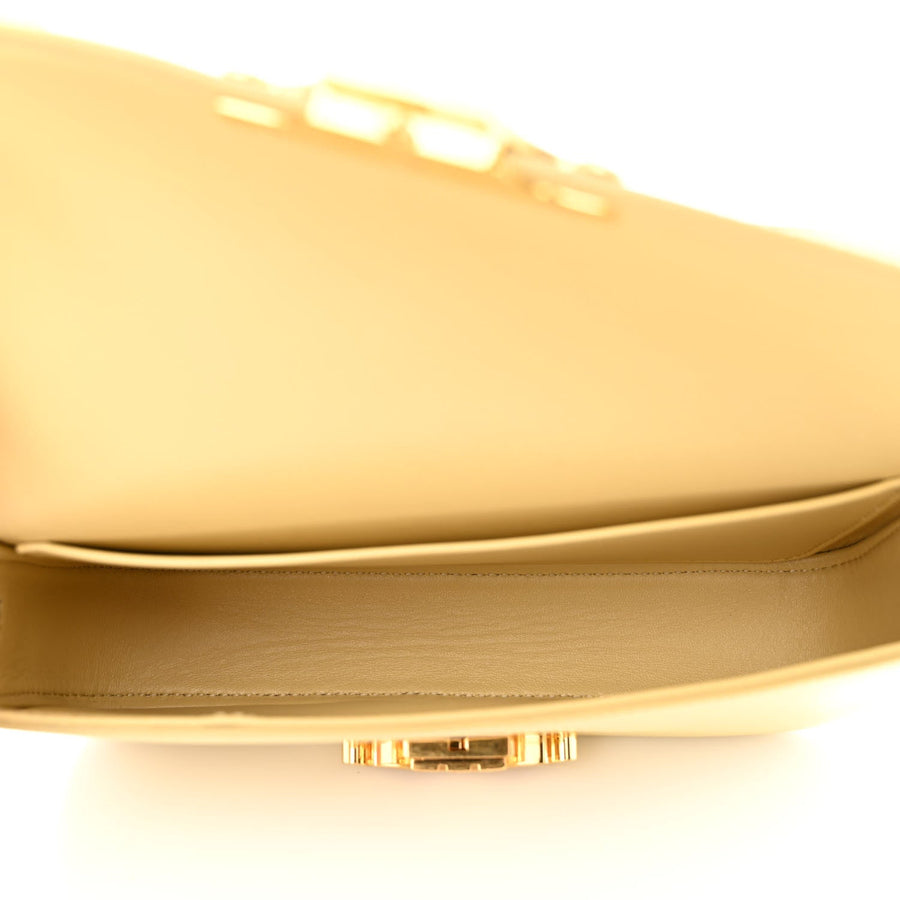 Celine Shiny Calfskin Triomphe Shoulder Bag "Papyrus" 6