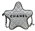 Chanel Satin Quilted Walk of Fame Star Bag "White"