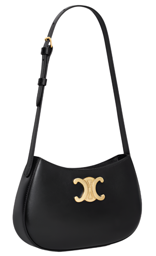 Celine Tilly Bag In Shiny Calfskin "Black"