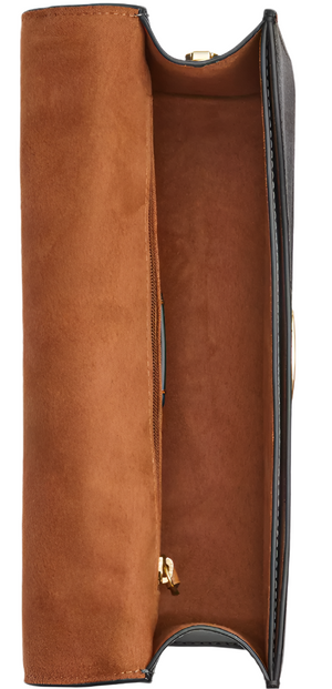 Coach Eliza Flap Crossbody Bag In Signature Canvas "Brown/Black" 3