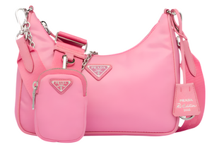 PRADA Nylon and Saffiano Leather Re-Edition 2005 Shoulder Bag "Pink" 1