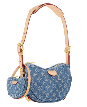 LOUIS VUITTON Monogram Denim Croissant MM "Blue" 4