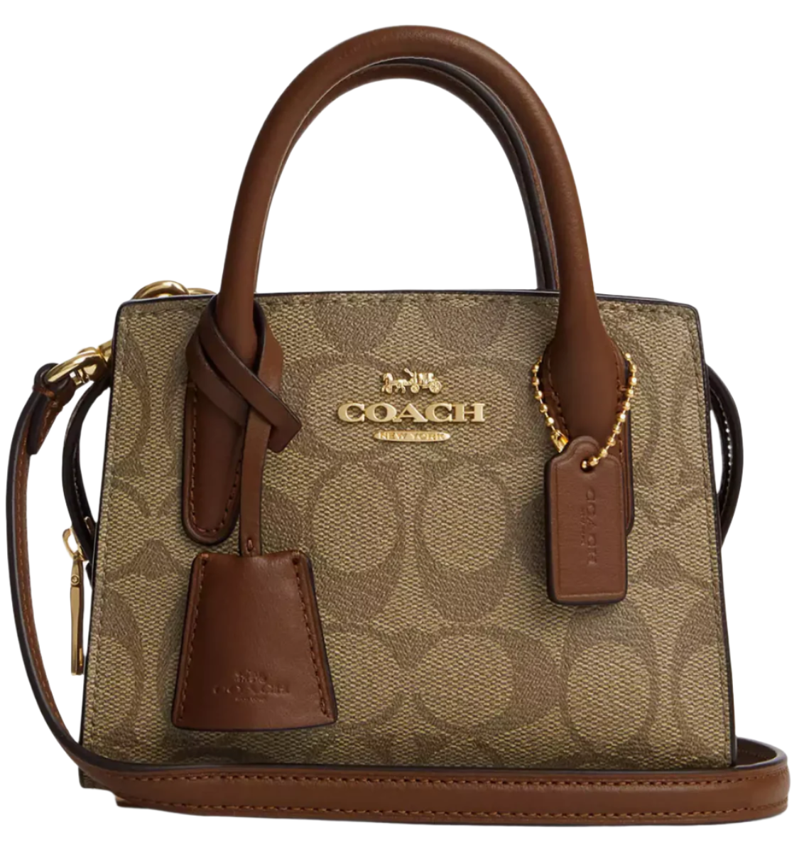 Coach Andrea Mini Carryall In Signature Canvas "Khaki"