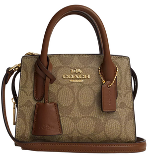 Coach Andrea Mini Carryall In Signature Canvas "Khaki" 1