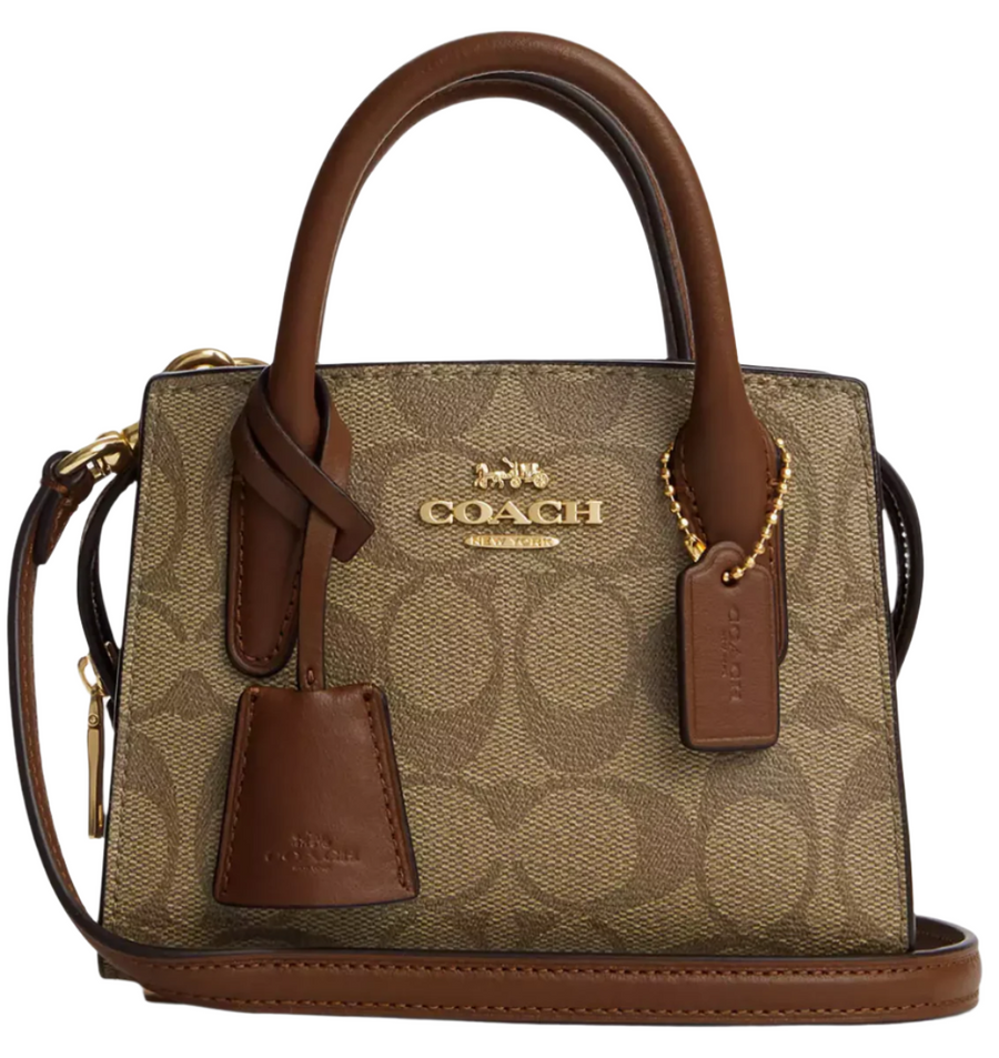 Coach Andrea Mini Carryall In Signature Canvas "Khaki" 1
