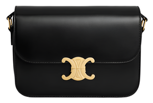 Celine Classique Triomphe Bag In Shiny Calfskin "Black" 1
