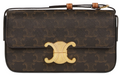 Celine Shoulder Bag Claude In Triomphe Canvas and Calfskin "Tan"