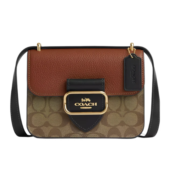 Coach Morgan Square Crossbody Bag "Khaki/Multicolor" 1