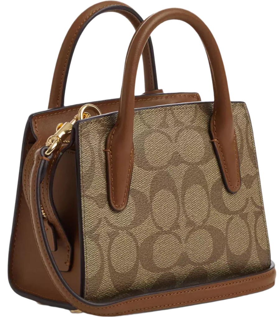 Coach Andrea Mini Carryall In Signature Canvas "Khaki" 4