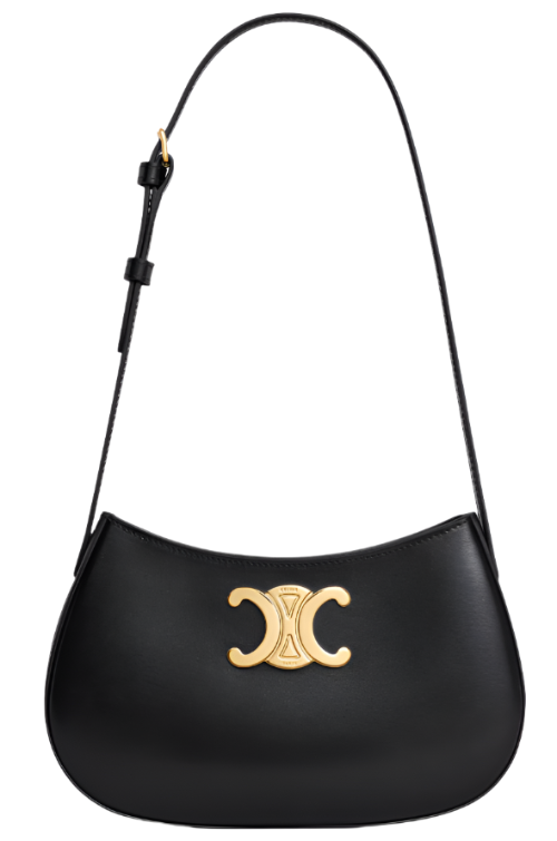 Celine Tilly Bag In Shiny Calfskin "Black"