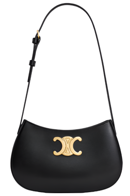 Celine Tilly Bag In Shiny Calfskin "Black" 2