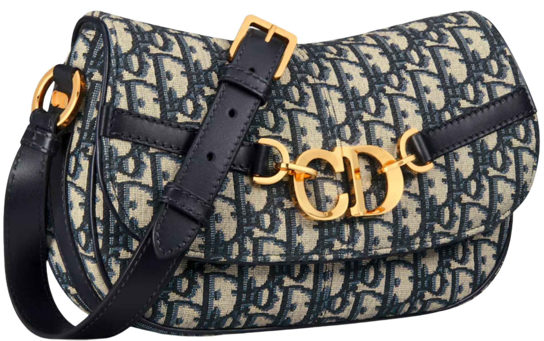 Dior Oblique Jacquard Small CD Besace Bag "Blue"