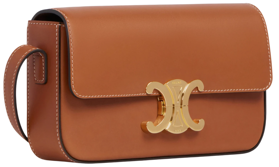 Celine Shoulder Bag Claude In Natural Calfskin "Tan" 2