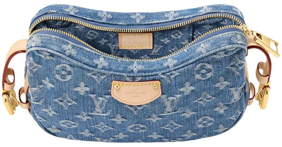 LOUIS VUITTON Monogram Denim Croissant MM "Blue" 5
