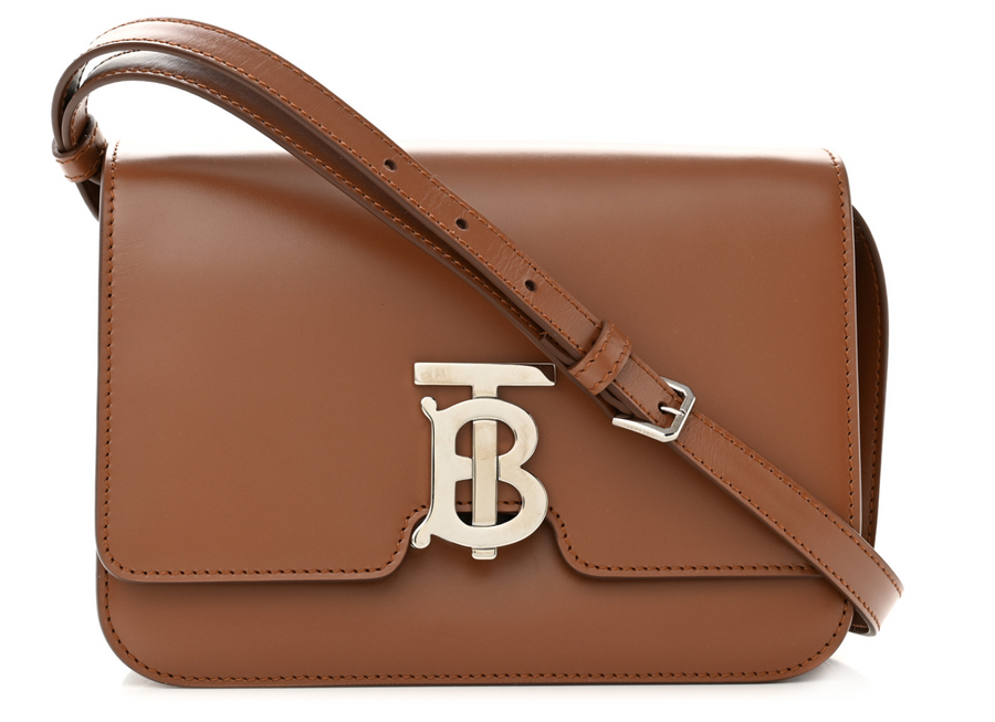 Burberry Mini Leather TB Cross-Body Bag "Brown" 1
