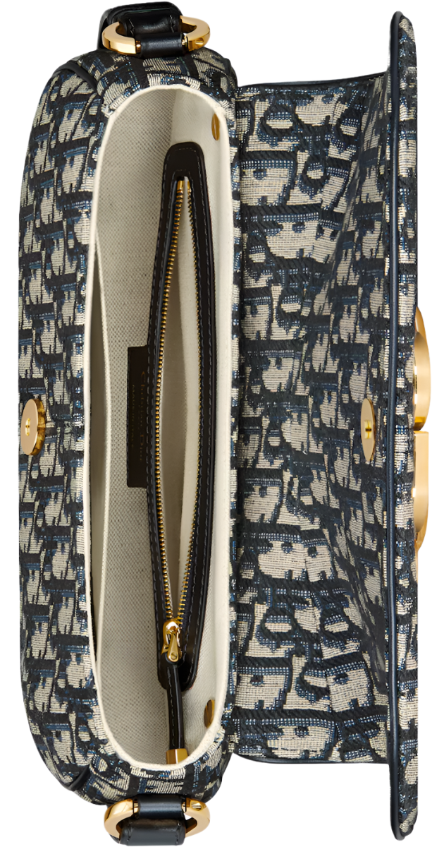 Dior Oblique Jacquard Small CD Besace Bag "Blue" 4