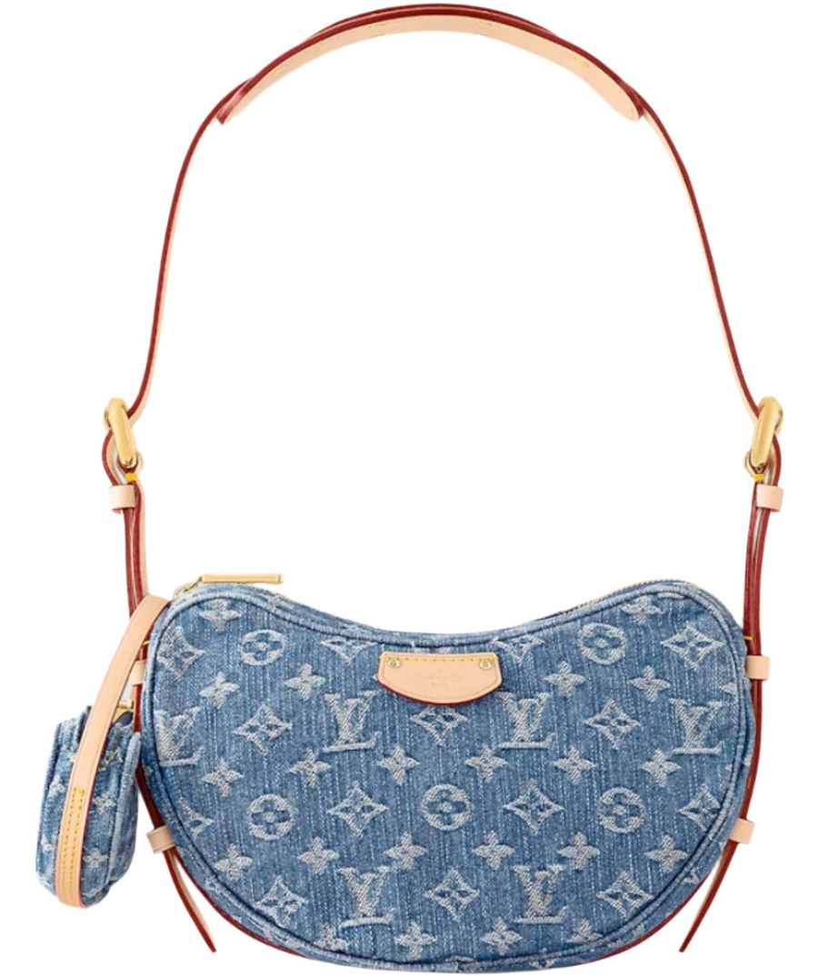 LOUIS VUITTON Monogram Denim Croissant MM "Blue" 1