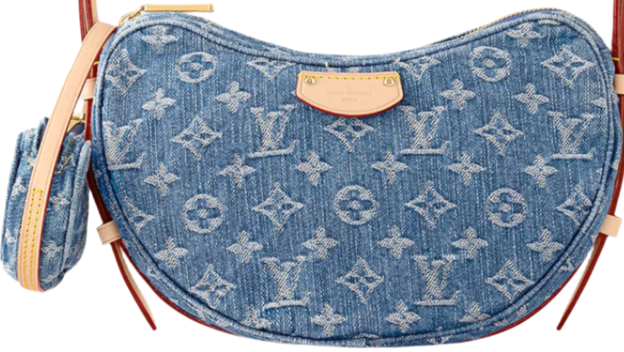 LOUIS VUITTON Monogram Denim Croissant MM "Blue"