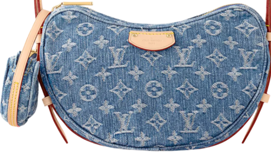 LOUIS VUITTON Monogram Denim Croissant MM "Blue" 2