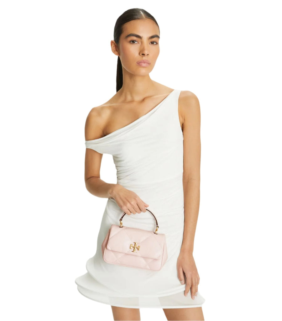 Tory Burch Kira diamond quilt-top handle "Rose Salt" 5
