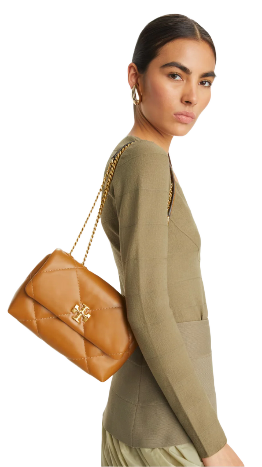 Tory Burch Kira quilted shoulder bag "Tan" 3