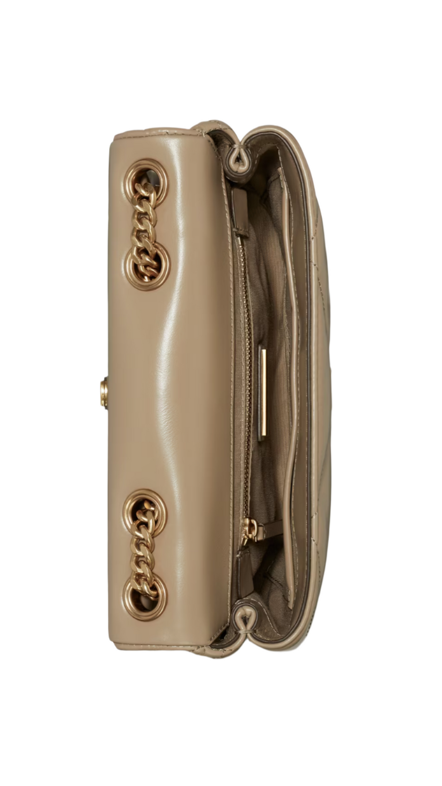 Tory Burch Kira quilted shoulder bag "Taupe Oak" 5